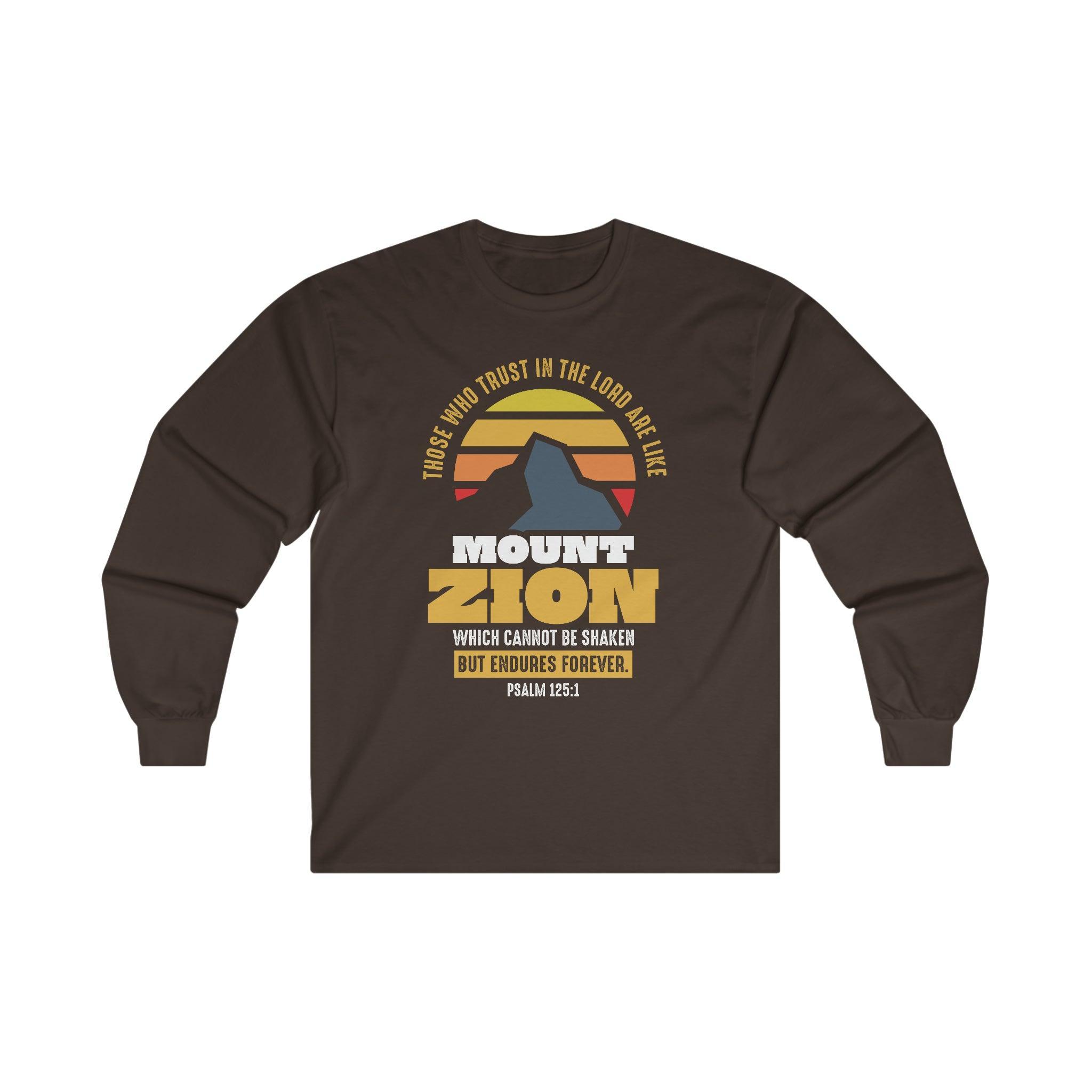 Mount Zion Christian Shirt, Psalm 125:1, Mountain - Joe Camilo Designs