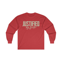 Image of Justified by Faith Christian Long Sleeve Shirt - Joe Camilo Designs