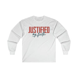 Image of Justified by Faith Christian Long Sleeve Shirt - Joe Camilo Designs