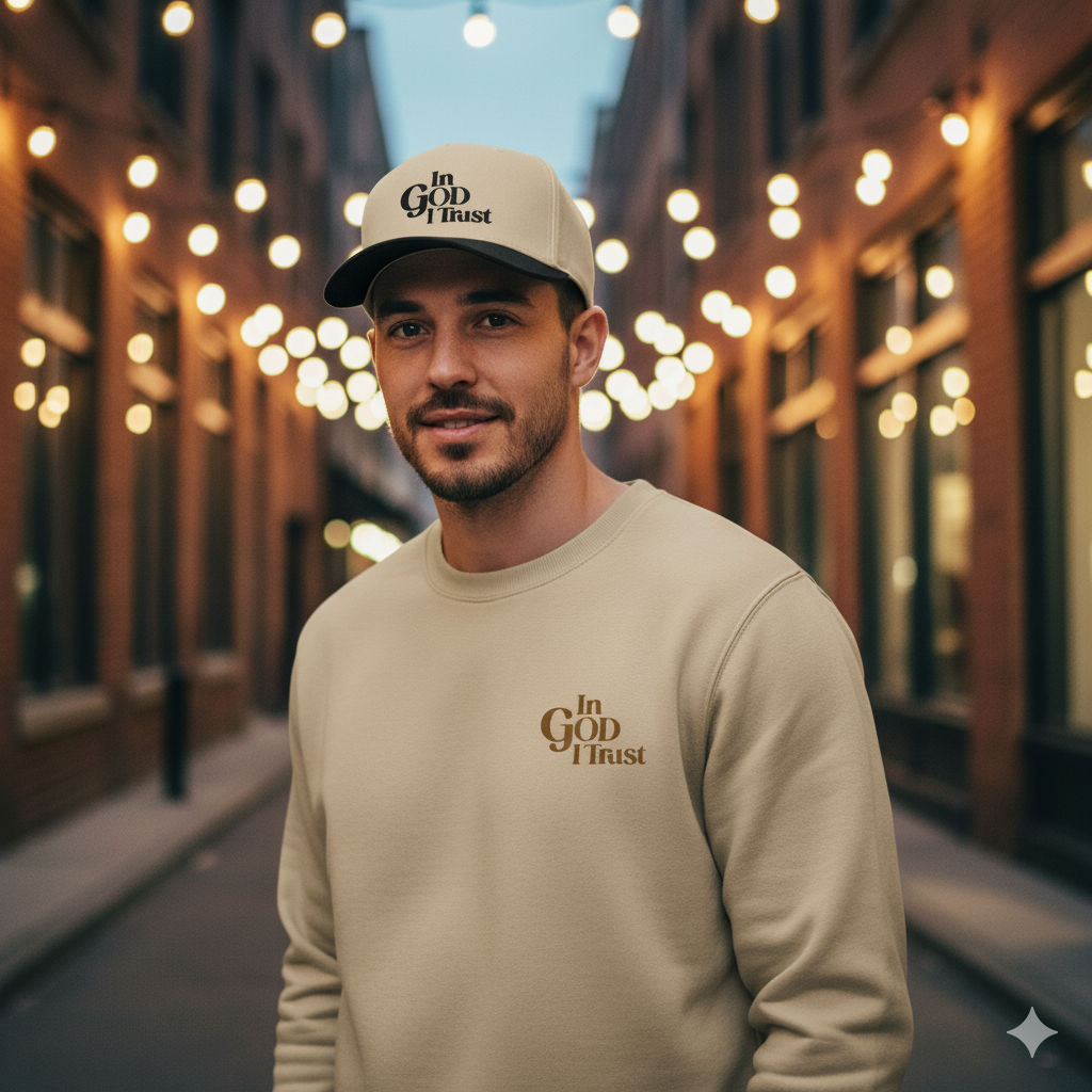 "In God I Trust" Sweatshirt + Hat Bundle