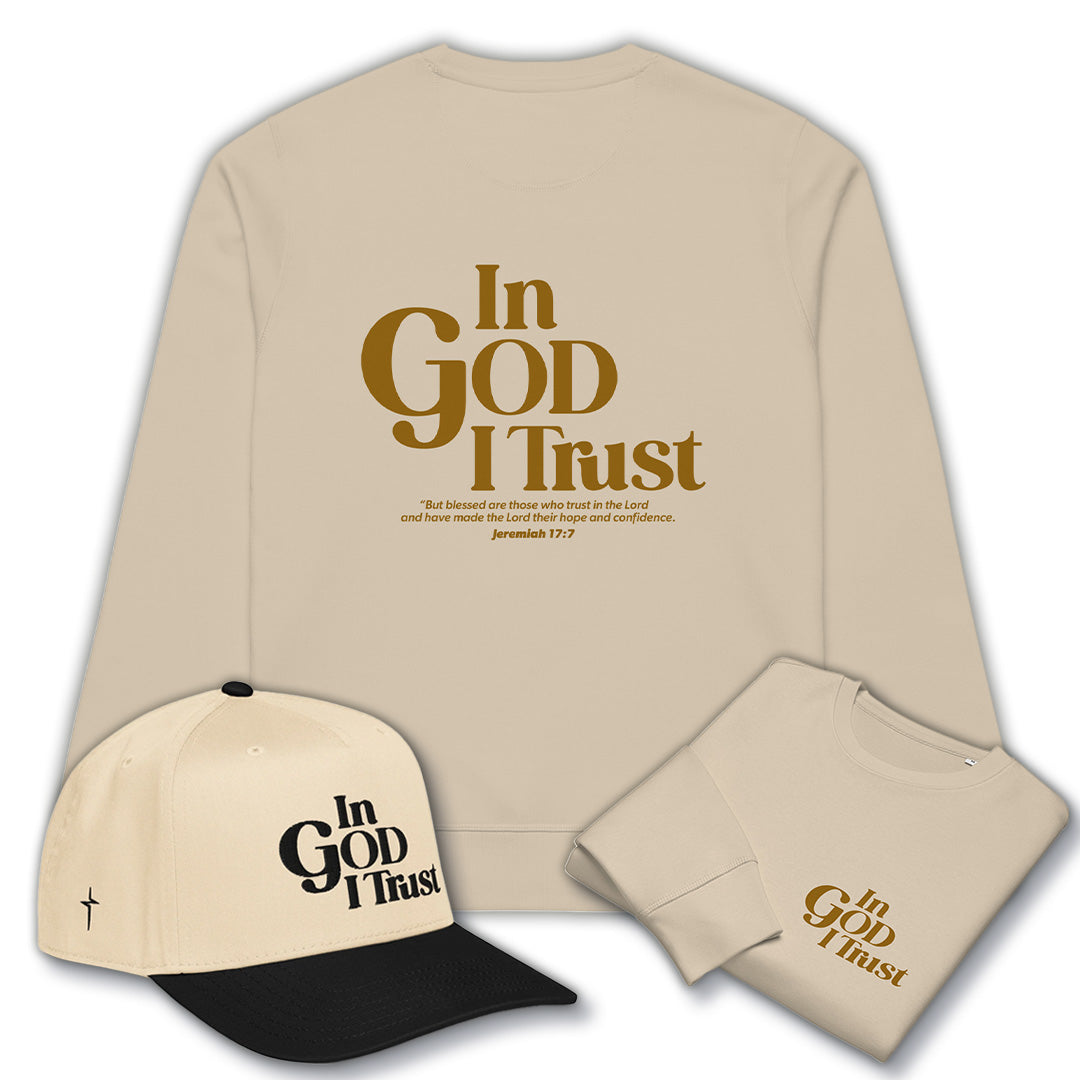 "In God I Trust" Sweatshirt + Hat Bundle
