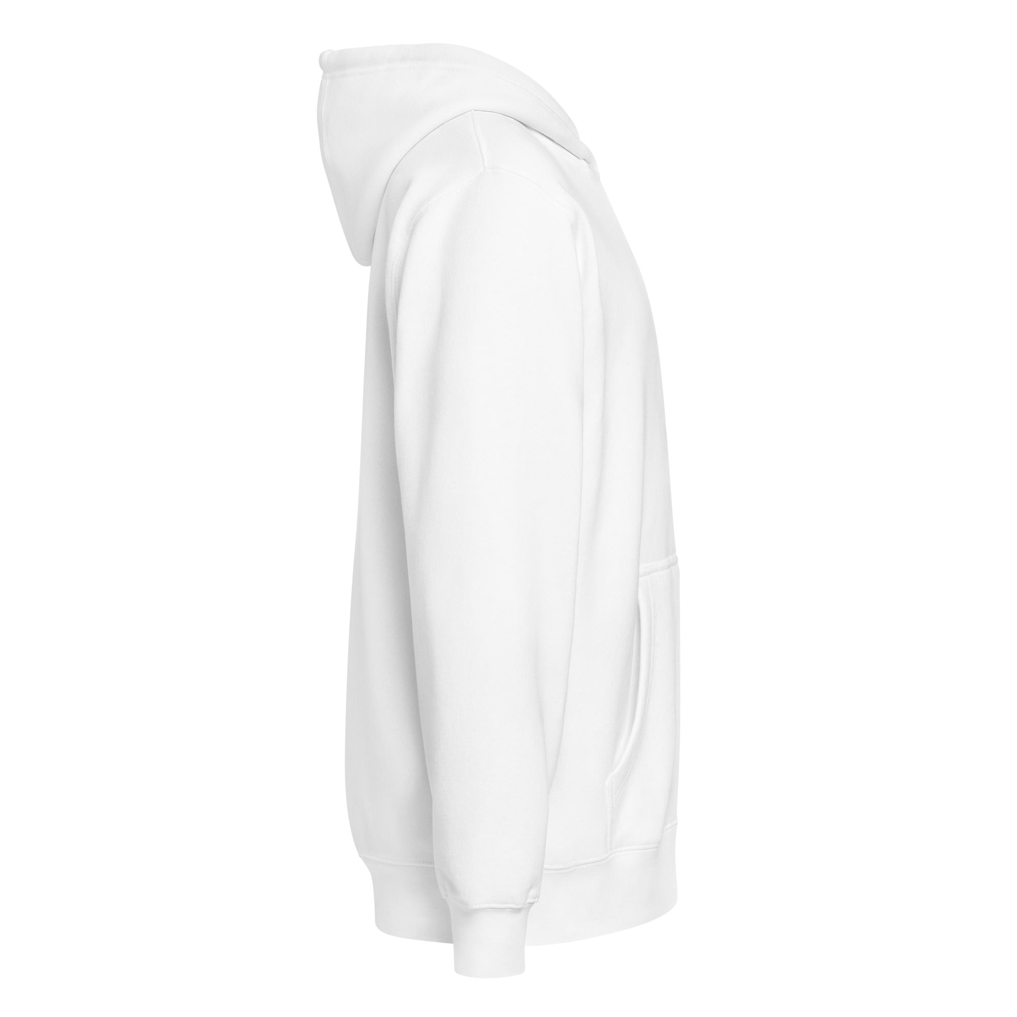 Image of Entrusted Premium Zip Hoodie white right side — God hoodie white faith-based zip hoodie