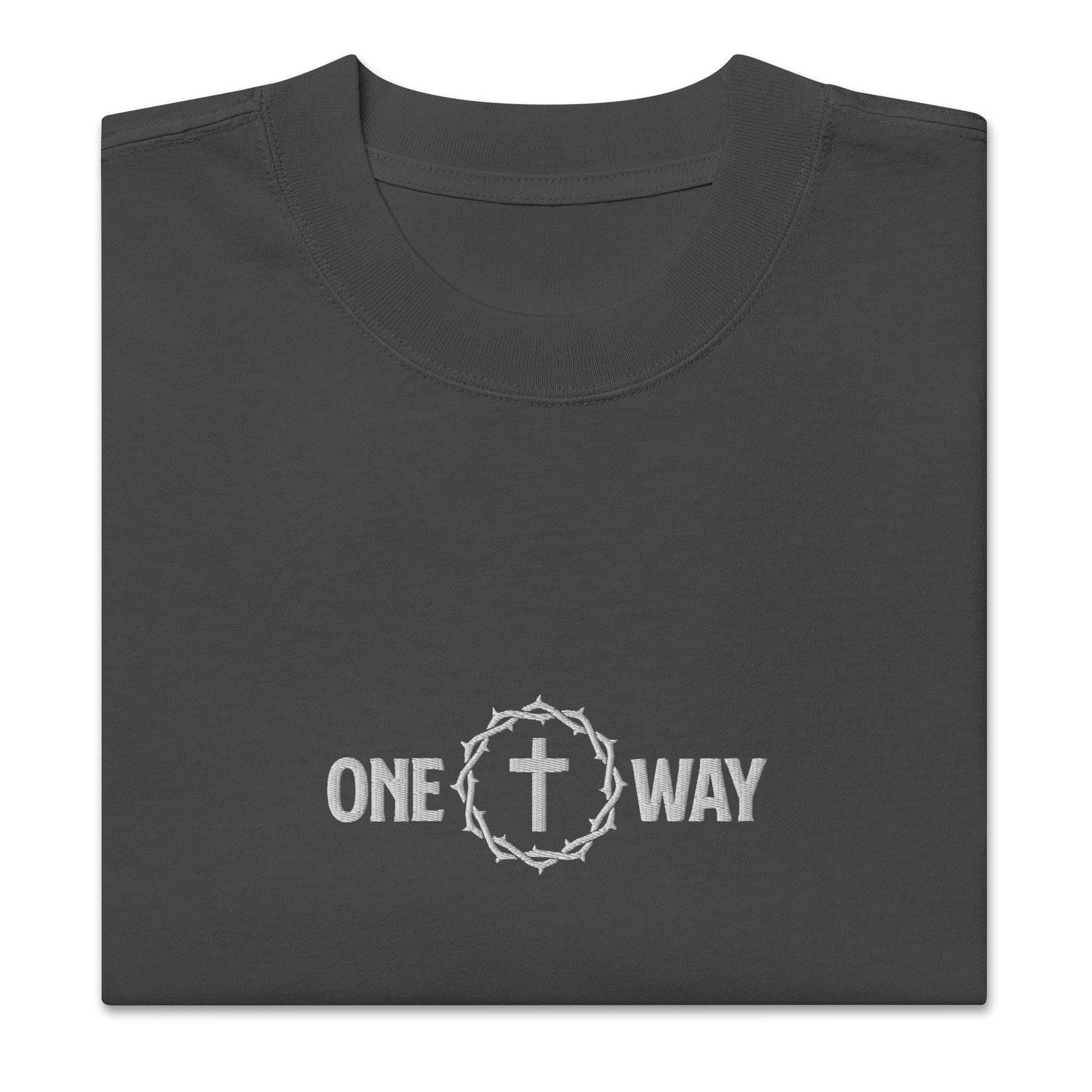 "One Way" Embroidered Oversized Premium T-shirt