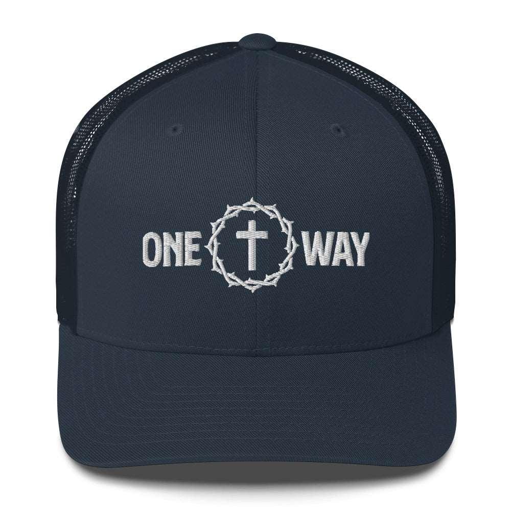 Image of One Way Christian Embroidered Trucker Cap
