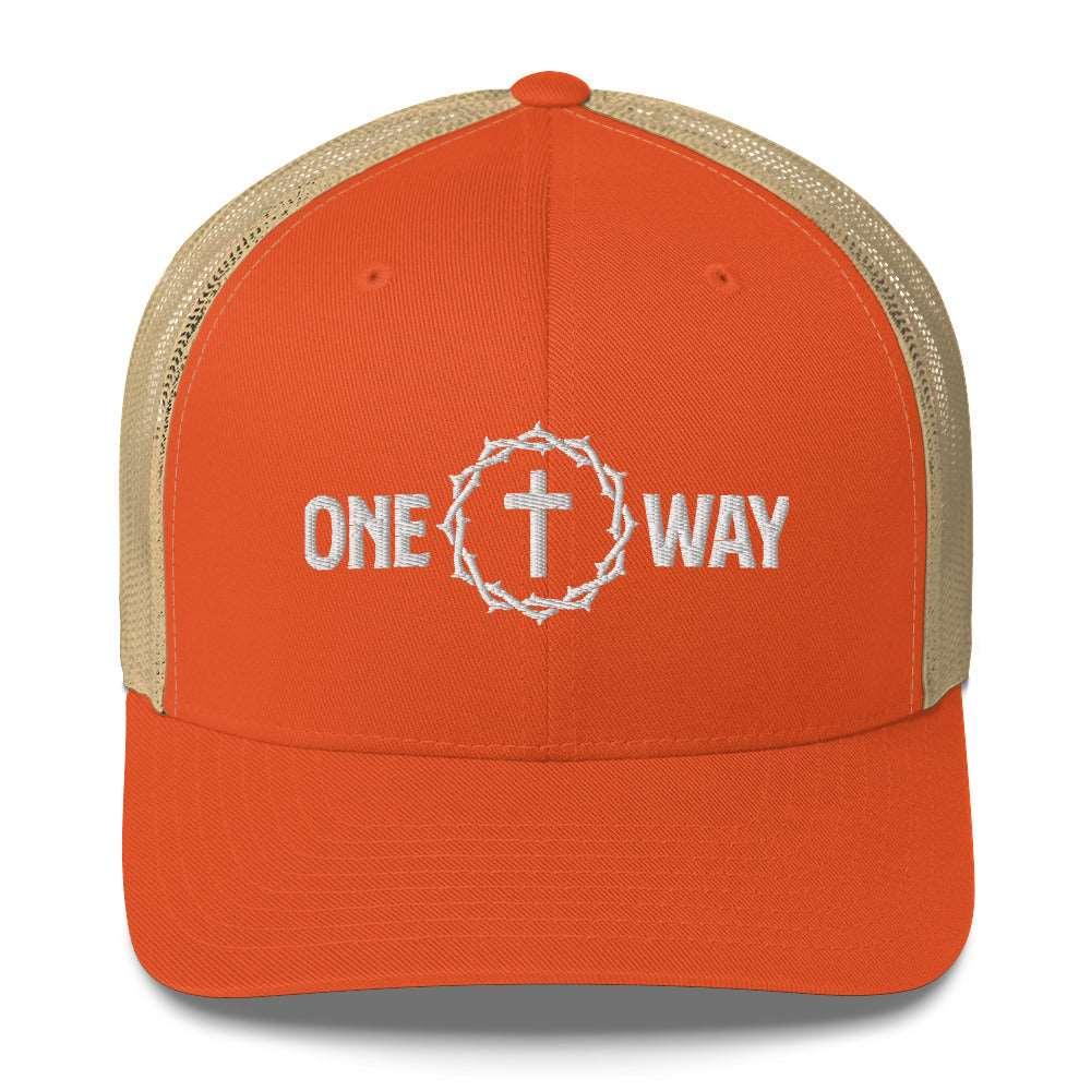 Image of One Way Christian Embroidered Trucker Cap