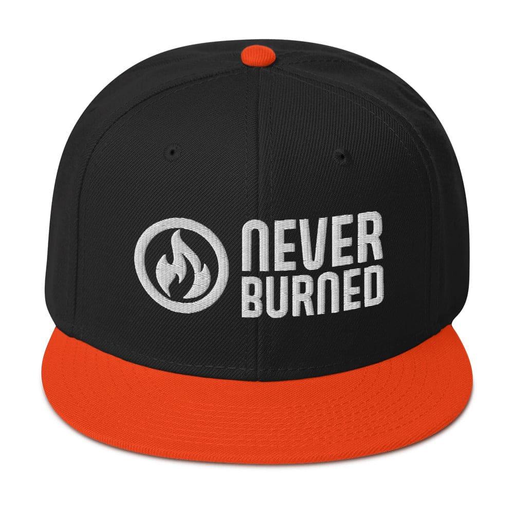 Image of Never Burned Embroidered Snapback Hat