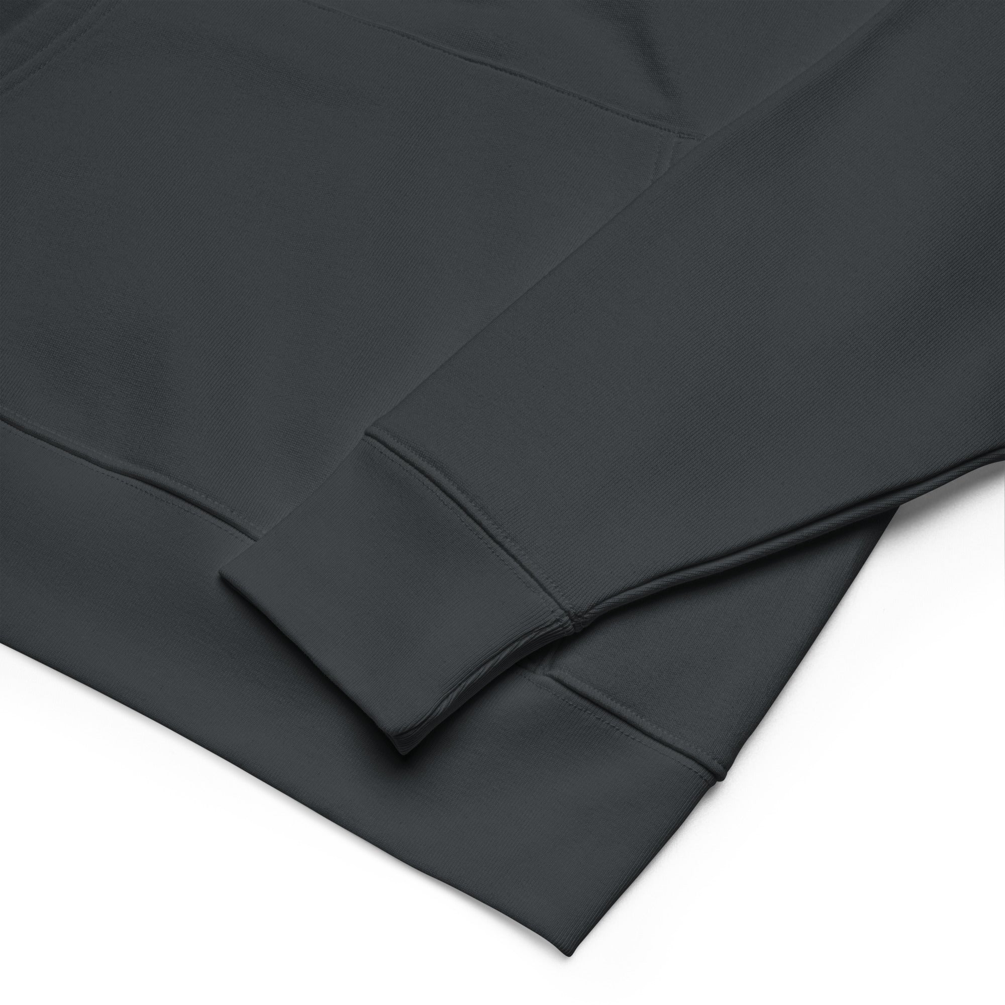 Image of Entrusted Varsity Christian hoodie india ink grey product details — Entrusted to Him